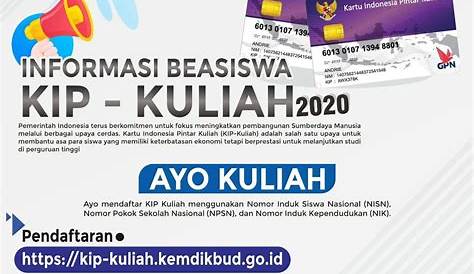 KARTU INDONESIA PINTAR KULIAH (KIP KULIAH) 2020 - Website Resmi