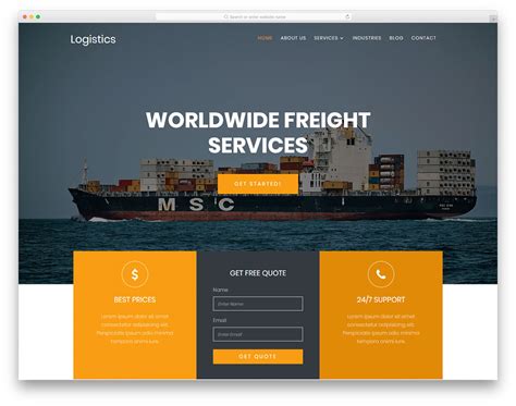 30 Free Bootstrap Transportation Website Template For 2019
