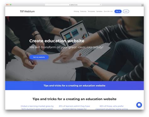 website builder for education