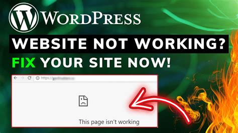 Website not working troubleshooting fix
