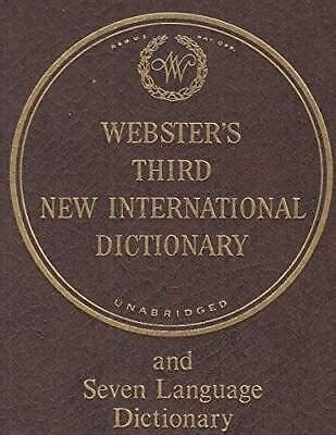 webster's third dictionary
