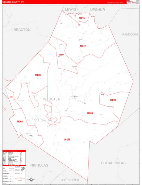 webster zip code map