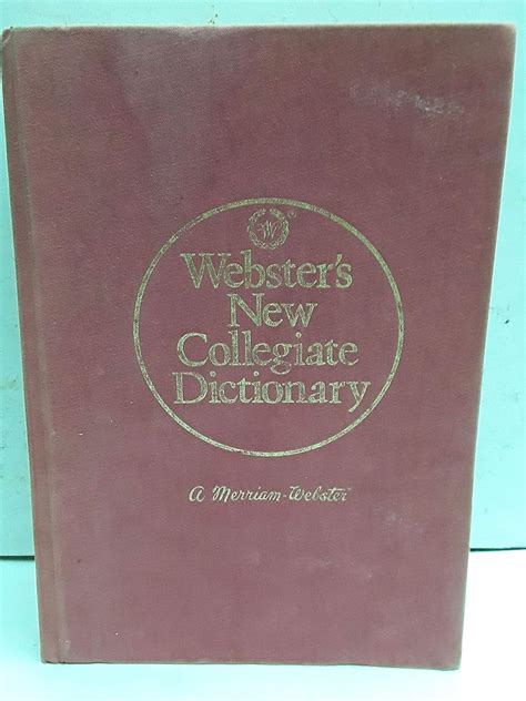 websters new collegiate dictionary