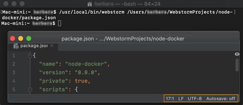 webstorm command line open folder