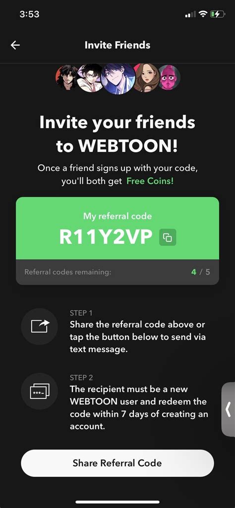 Free Webtoon Coins Promo Code 2021