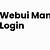 webui manager login