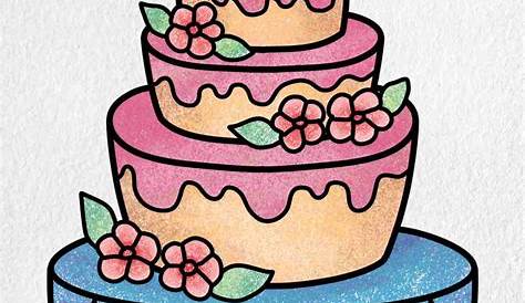 How to Draw a Wedding Cake Wedding Cake Nyc, Wedding Cake Color