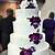 wedding cake ideas purple and white