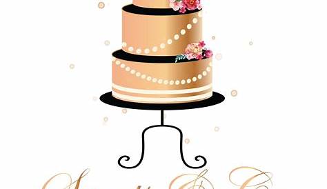 Wedding Cake Logo Design Icon Royalty Free Vector Image