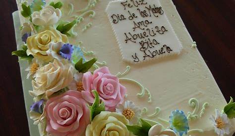Wedding Cake Sheet Cake Designs Yellow & White Rosette & sDecor