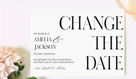 Wedding Change Of Plans Cards Card Postponed Or Rescheduled