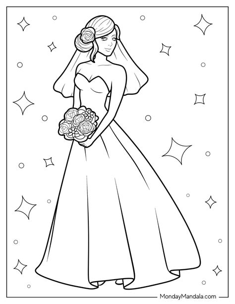 Wedding Dress Coloring Pages: A Fun Way To Celebrate Love