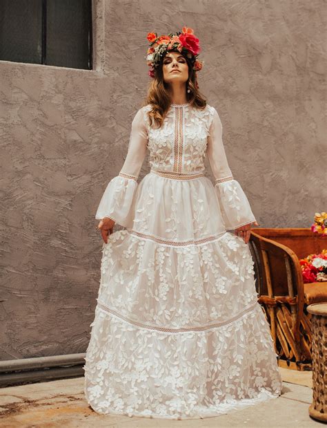 (Embroided Wedding Dress Mexican) CustomMade Mexican Wedding Dress