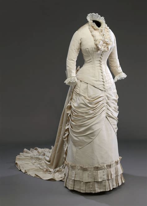 Exquisite 1880s Historicist Bustle Wedding ? Dress Victorian Antique