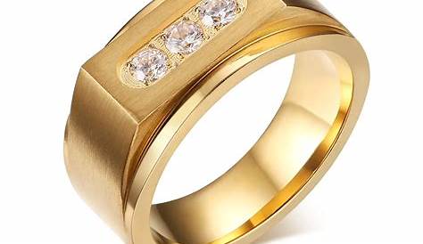 Wedding Gold Ring Design For Men er 10K 6mm Width