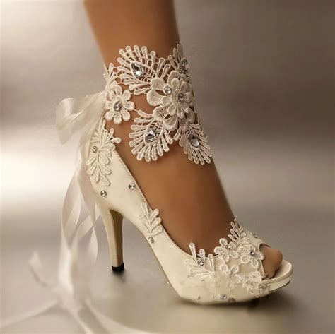 Simple Sparkly Silver Wedding Shoes High Heels For Brides 2018 ALA