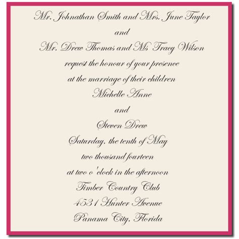 Wedding Invitation Wording Groom's Parents Divorced And Remarried