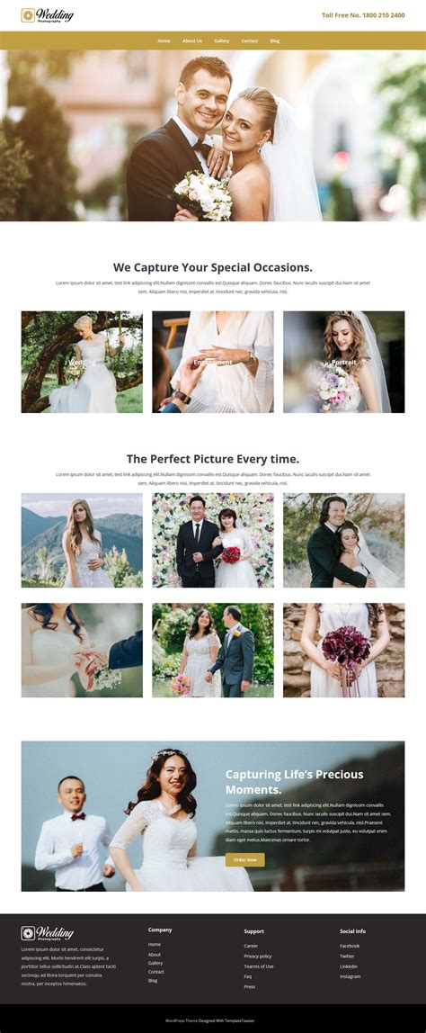 Wix Wedding Photographer Theme by Happy in the Sun Studio on