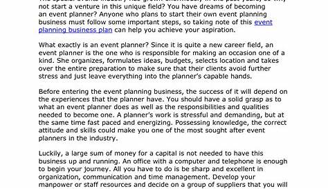 Wedding Planner Business Plan Sample Pdf Email Templates For Venues And Es