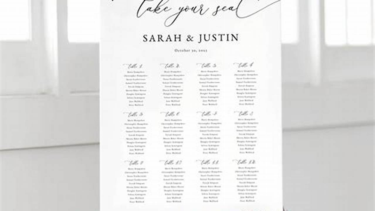 Unveiling the Secrets of the Perfect Wedding Seating Chart Sign