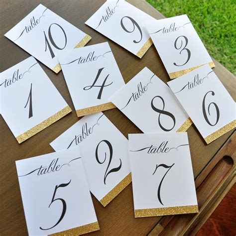 Gold Wedding Table Number, Wedding Reception, Laser Cut Acrylic Table