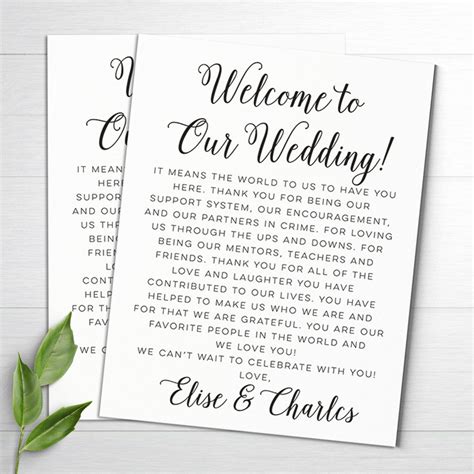 Wedding Letter Template Inspirational Wedding Wel E Letter and