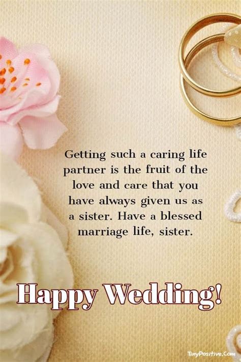 33 Wedding Wishes for a Sister Wedding Card Message
