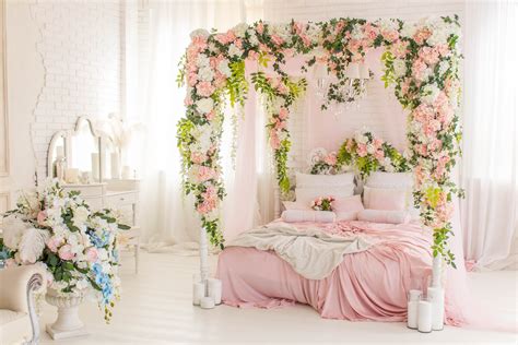 Simple Flower Bed Decoration For Wedding Night Leadersrooms