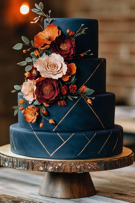 Wedding Cake Navy Rust