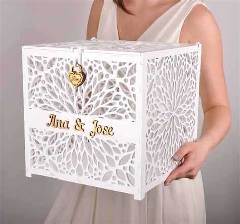 Wedding Card Box With Lock. Wedding Card Holder. Wedding Post Etsy India