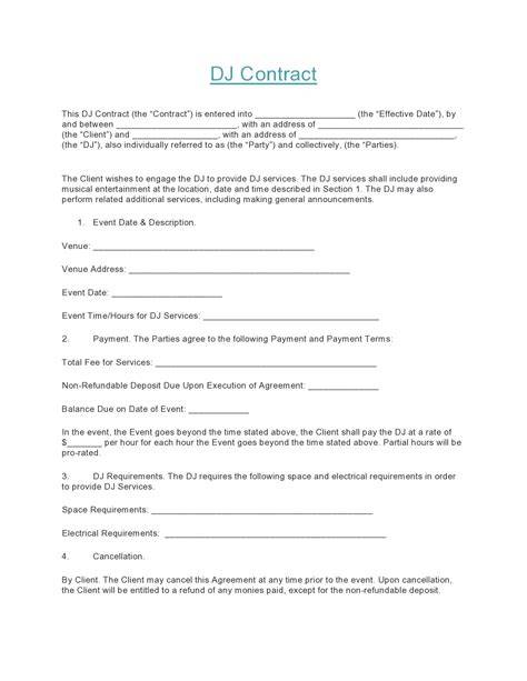 16+ DJ Contract Templates PDF, Word, Google Docs, Apple Pages Disc