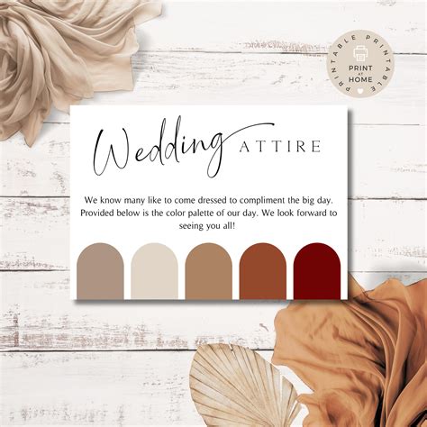 Wedding Dress Code Palette