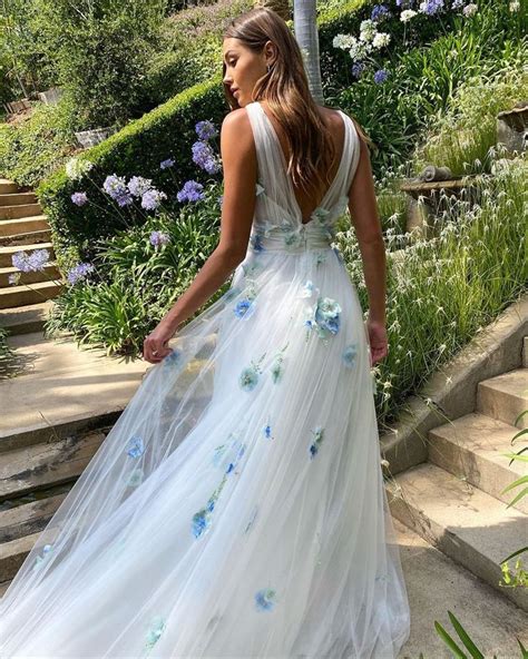Sleeveless Blue Flower Wedding Dresses from Darius Cordell