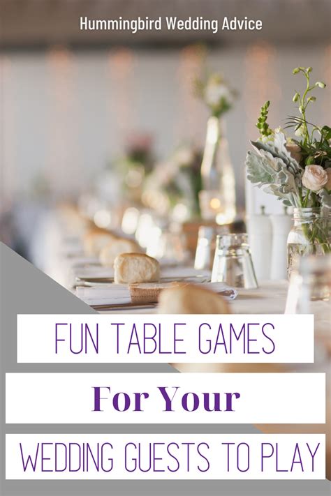 Wedding Guest Table Activities