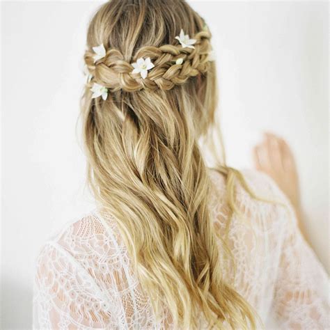 Fresh Wedding Hair Down With Plait With Simple Style