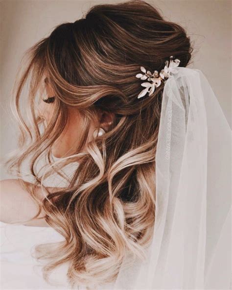 Free Wedding Hair Half Up With Veil For New Style