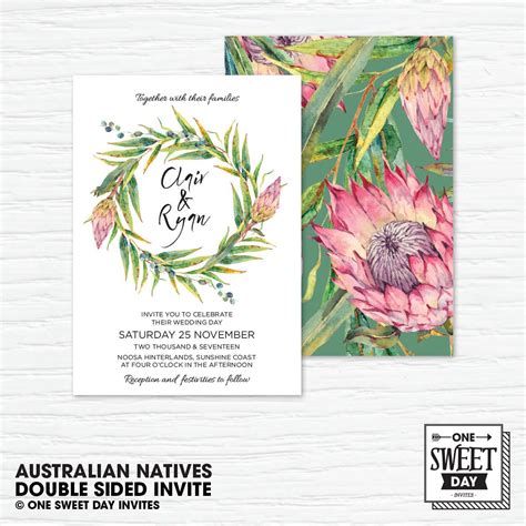 Wedding Invitations Native Flowers