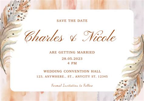 Wedding Invitations Template Landscape