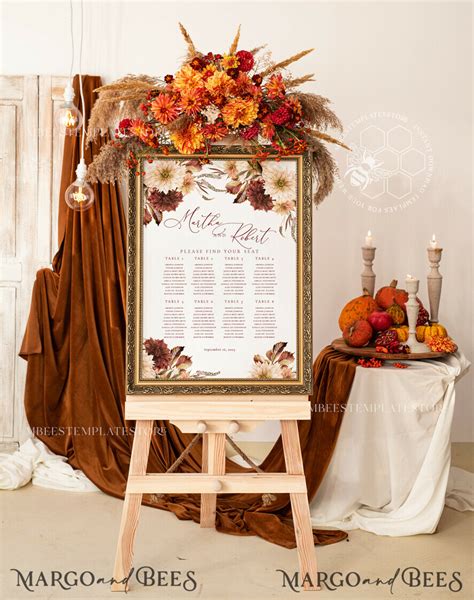 Wedding Seating Chart Fall