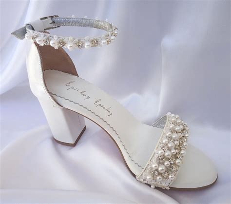 Block Heel Wedding Shoes Bride abc wedding