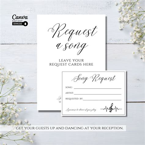 Wedding Song Request Template