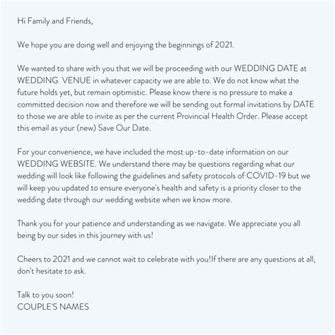 wedding venue inquiry email template