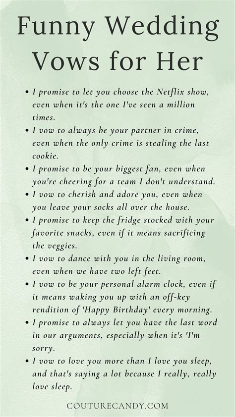 16+ Wedding Vows Funny