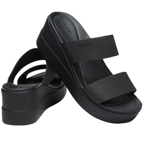 wedge heel crocs sandals