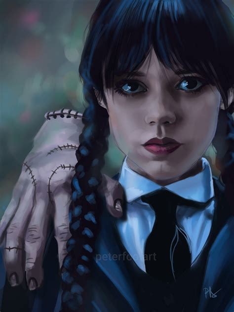 wednesday addams art jenna ortega