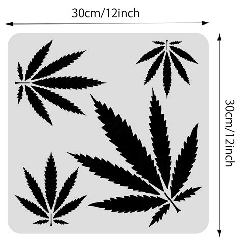 Weed Leaf Printable Stencil
