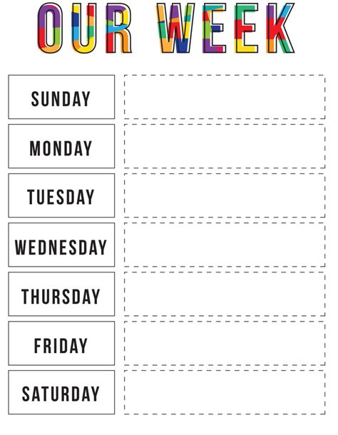 Week At A Glance Calendar