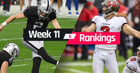 week 11 fantasy kicker rankings