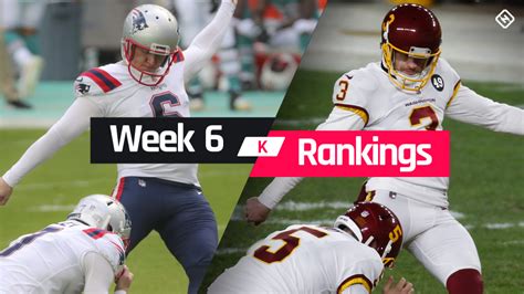 week 6 fantasy kicker rankings