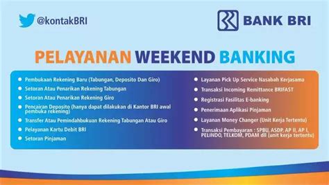 weekend banking bri